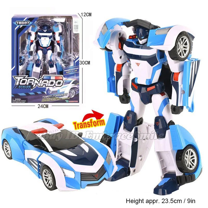 Tobot V Tornado Athlon: Transforming Police Car Robot Action Figure Toy IN BOX