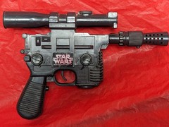 🔴⚫ Vintage Star Wars HAN SOLO LASER PISTOL complete working Kenner 1978 ⚫🔴