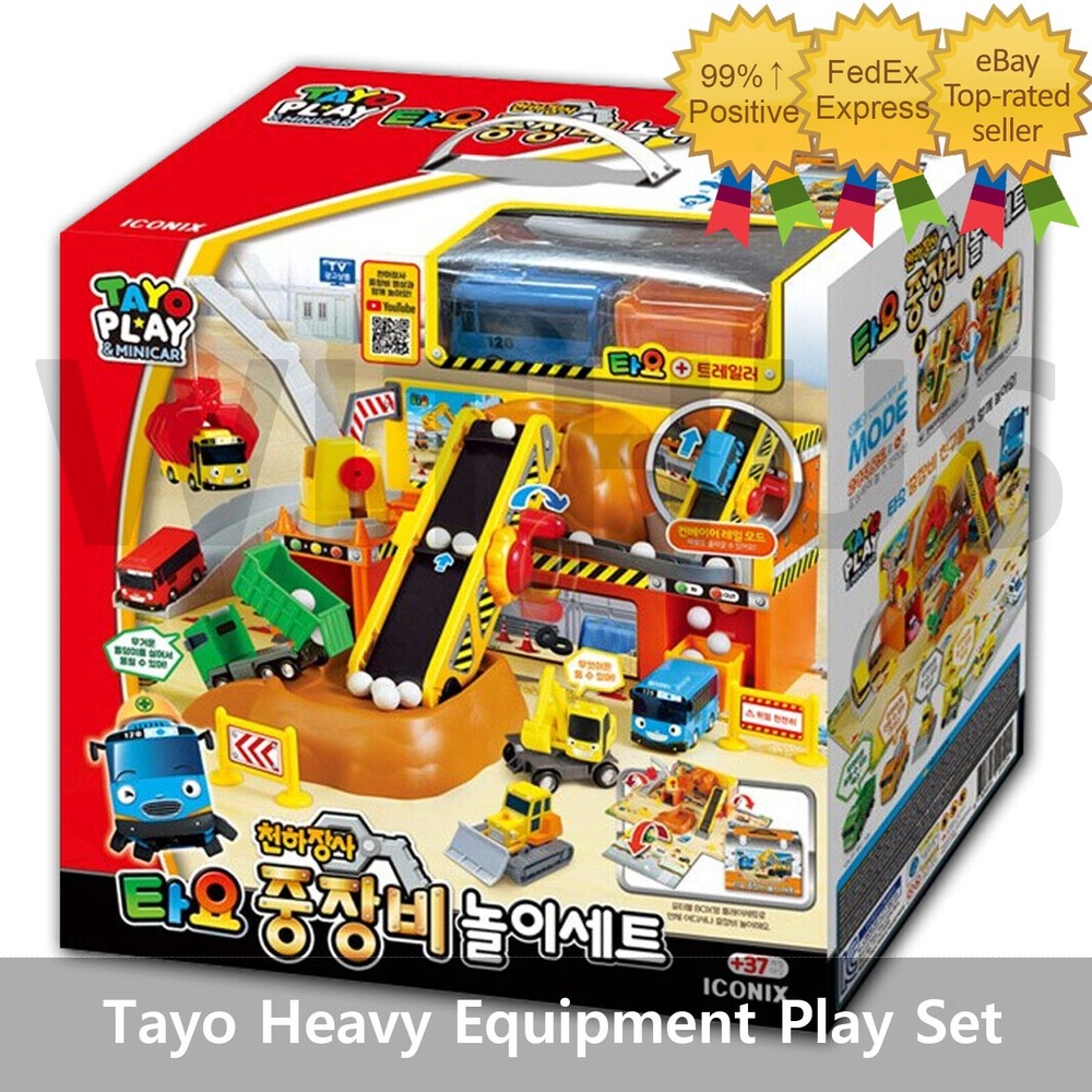 Tayo the Little Bus Heavy Equipment Play Set Construction Site Play TAYO PLAYTOY