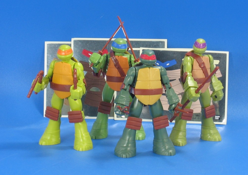 Teenage Mutant Ninja Turtles 4x Sprukits Model Kit 4″ Figures Set TMNT Complete