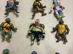 Teenage Mutant Ninja Turtles TMNT Vintage 18 Total Figures 6 Are Soft Heads.