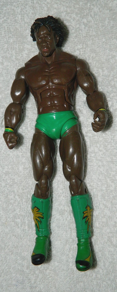 Jakks Pacific 2009 WWE Deluxe Aggression Series 17 Kofi Kingston Figure ONLY