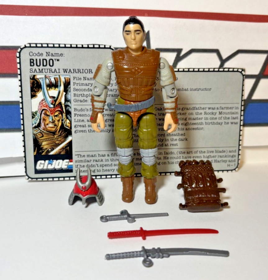 GI Joe Budo 1988 v1 *100% COMPLETE w/File Card, Excellent!* Vintage ARAH Tight!