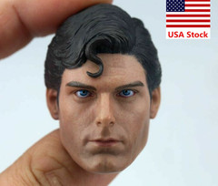 1/6 Male Super Hero Christopher Reeve Head Sculpt Fit 12″Action Figure Body