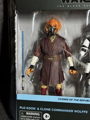 HASBRO STAR WARS BLACK SERIES PLO KOON & CLONE COMMANDER WOLFFE, REPUBLIC 2 PACK