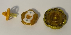 Beyblade X Gold Wizard Rod – TT G3 Prize – Blade/Ratchet/Bit -opened NO beycode
