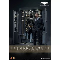IN STOCK Hot Toys MMS750 The Dark Knight 1/6 Batman Armory with Bruce Wayne 2.0