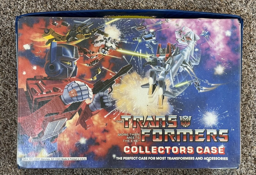 Vintage 1984 Transformers Collectors Carrying Case With Tray Tara Toy 15”x10”