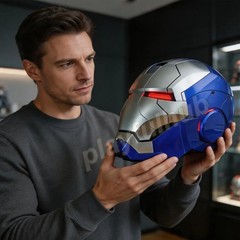 AUTOKING Iron Man MK5 1:1 Helmet Wearable Blue Ver. Voice-control Mask Cosplay