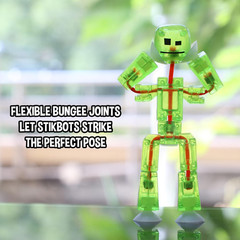 , Set of 8 Clear Collectable Action Figures and Mobile Phone Tripod, Create Stop