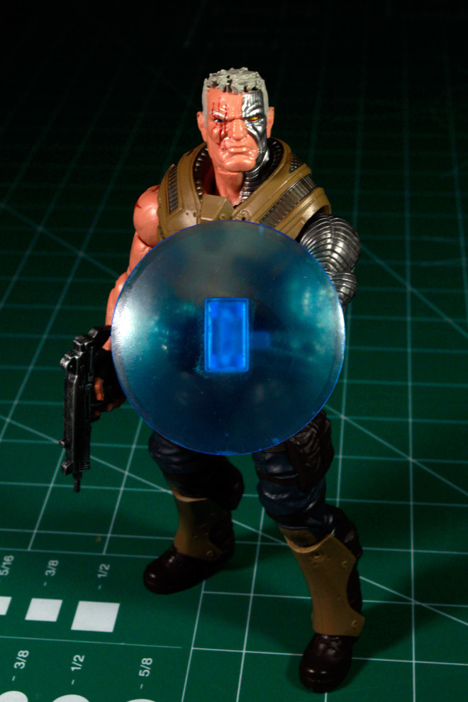 Custom clear BLUE Energy SHIELD for 6in. figure 1:12 PHOTON resin UV