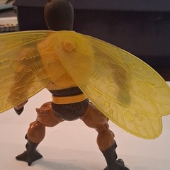Bee Action Figure Plastic Translucent Wings Yellow Black Brown
