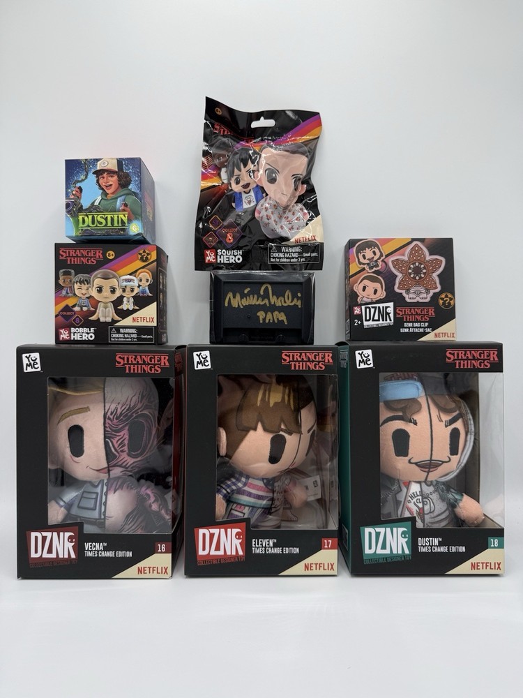 STRANGER THINGS YuMe Toys Bundle: 7 Items + Capsule Signed By Matthew Modine!