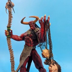 Chaos Comics Lucifer-Dark Alliance Action Figure Red Demon with Skull Staff