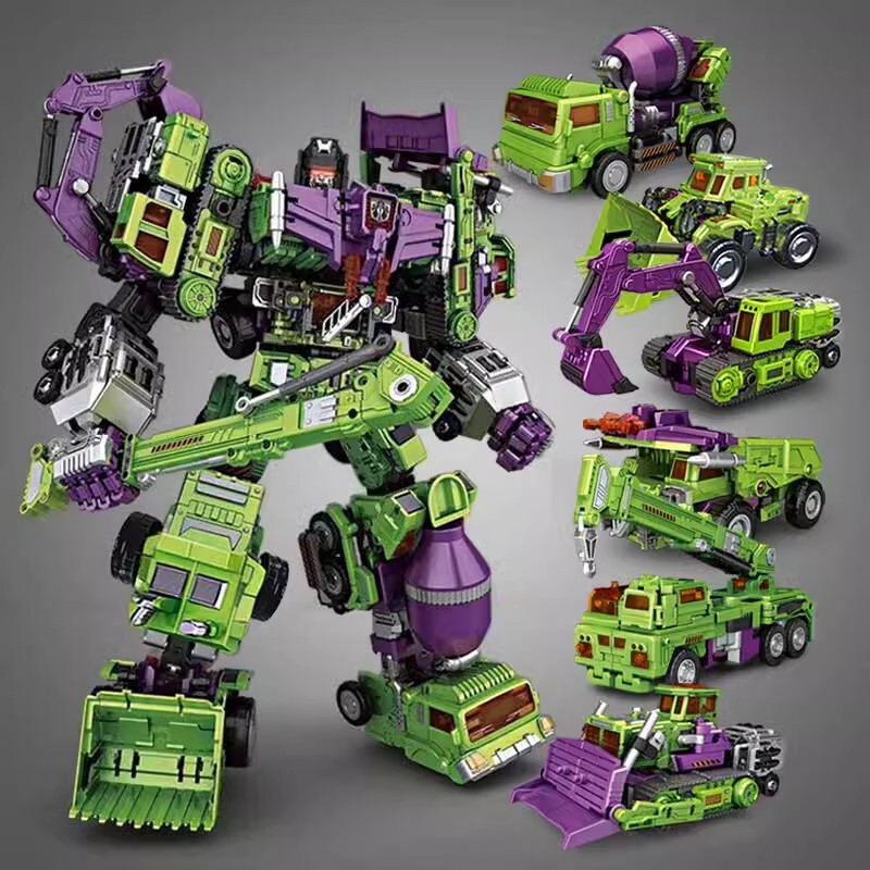 NBK Devastator Transformation Green 6 in 1 Boy Toy Oversize Figure No box