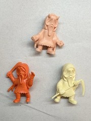 2025 Culturefly Scream Ghostface Tiny Mights Set Of 3 Peach Yellow Pink W/ Case