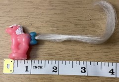 Vtg My Little Pony Petite Ponies Glow In The Dark Magic Candle Pink White Mane
