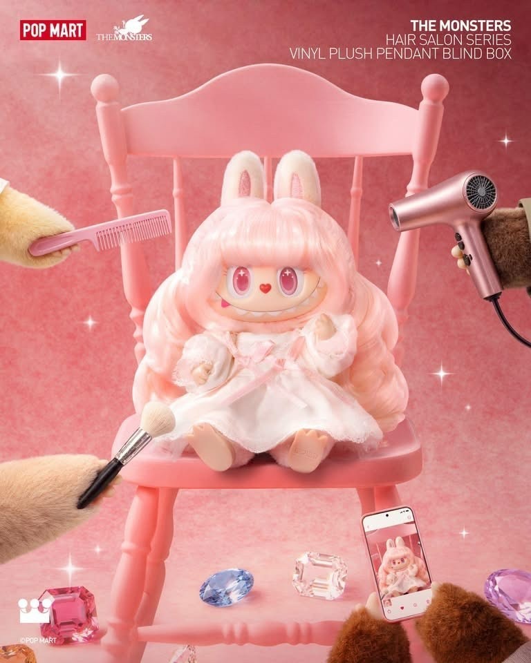 Pop Mart Labubu The Monsters Hair Salon Series Vinyl Plush Pendant Us Seller