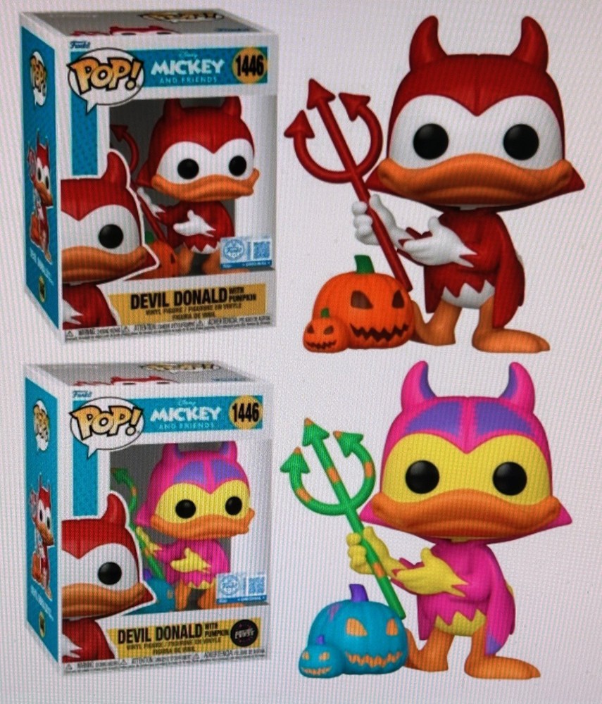 Devil Donald Duck (Disney) Funko Pop! Combo (2) w/CHASE + Protector for both