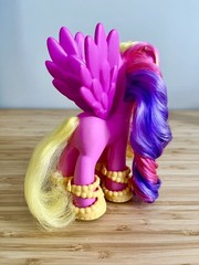 My Little Pony Princess Cadance in pretty yellow shoes. 6″ Tall Hot pink