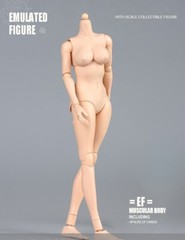 US 1/6 Woman Pale Skin Half-Seamless Female Movable Action Figure Body Model Toy