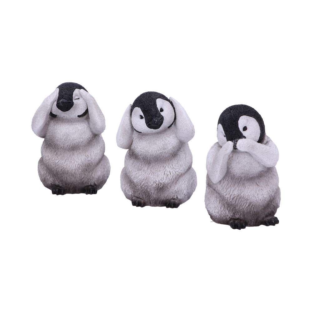 Nemesis Now U4921R0 See No, Hear No, Speak No Evil Emperor Penguin Chick Figurin