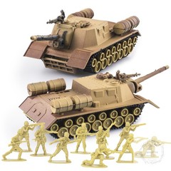 U.S Army Tank and Army Men Toys Playset, 2pc US Tank-1 Models with 10pc Toy