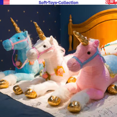 85cm Giant Unicorn Plush Toy Soft Stuffed Animal Kids Gift