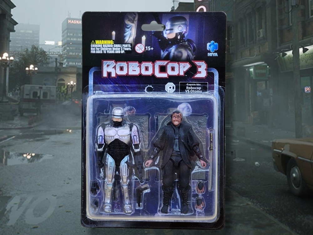 2022 Hiya Toys RoboCop 3 vs Otomo Ninja Cyborg 1/18 Scale 4″ Action Figures MOC!