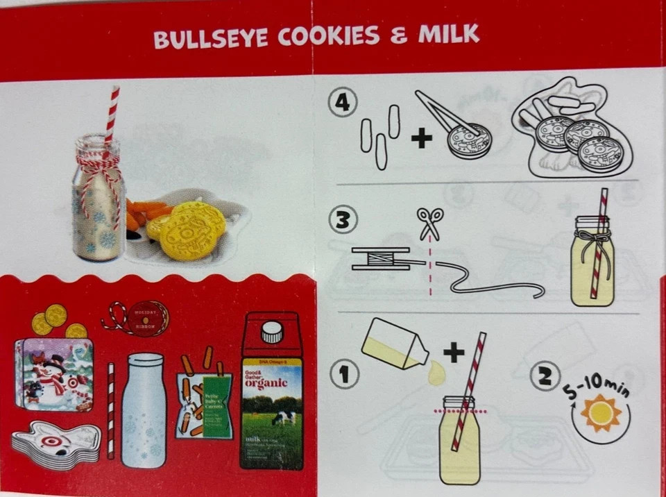 NEW Miniverse make it mini food TARGET HOLIDAY SERIES BULLSEYE COOOKIES & MILK