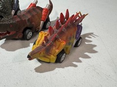 DINOBROS DINOSAUR TOY PULL BACK CARS LOT OF 6 ROADSTER DINO CARS AGES 3 AND UP