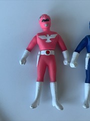 Vintage Super Robotic Rangers Lookalike Generic Pink Blue Green Action Figures