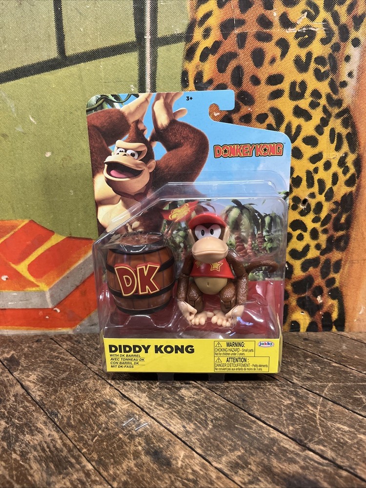 JAKKS PACIFIC DIDDY KONG FIGURE SUPER NINTENDO DONKEY KONG SNES NES RETRO GAMING