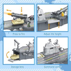 Aircraft Carrier Battle Ship Army Toys – Military Vehicles, Warplanes, Warshi…
