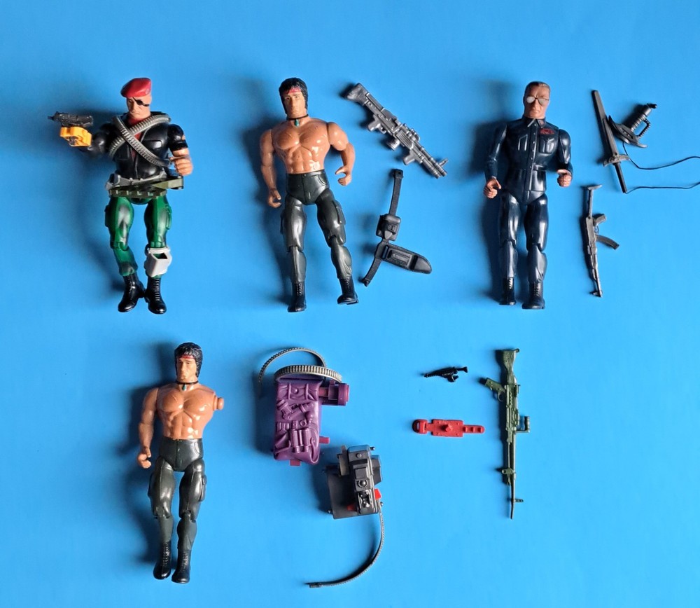 Vintage 1986 Coleco Rambo Force Of Freedom Action Figure lot