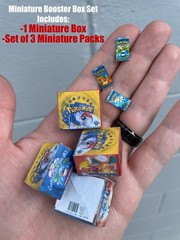 MINIATURE Pokemon First Edition Box Set Accessory for Action Figures/Dollhouse