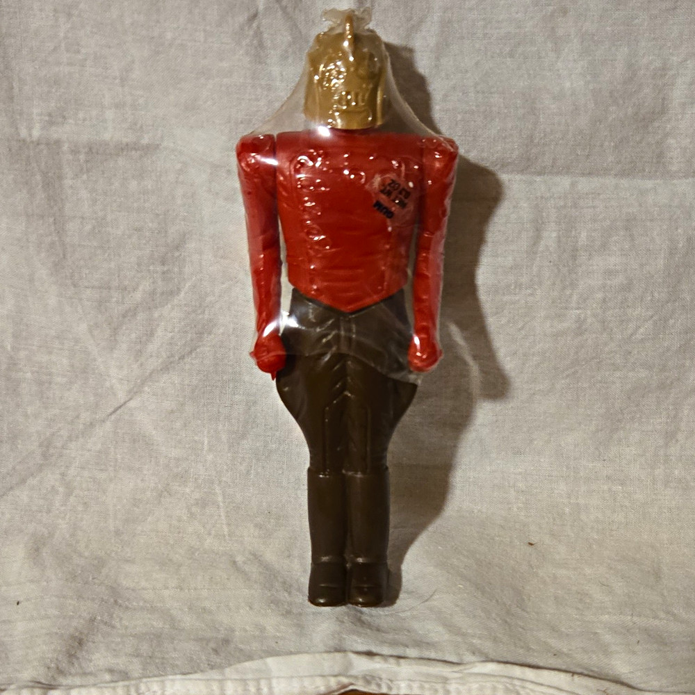 Human Action Figure, Red Shirt, Brown Pants, Gold Hat, Plastic Package
