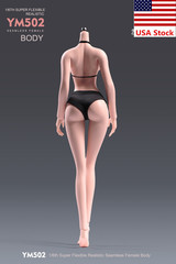 YM502 1/6 Female Pale Mid Bust Thin Waist Flexible Body Details 12″Action Figure