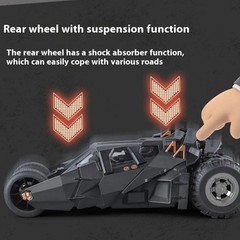 1:18 Alloy Batmobile Model Car 26cm with Lights Sound Fog Spray Collectible Toy