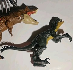 (3) Jurassic World LOT Scorpios Rex Camp Cretaceous T Rex Battle & Slashin Dino