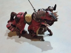 Papo Demon of Darkness Red Knight Action Figure on Horse With Swords