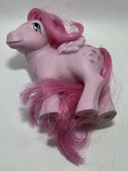VTG Heart Throb My Little Pony MLP G1 Pegasu 1984 Hong Kong Pink Silver Glitter