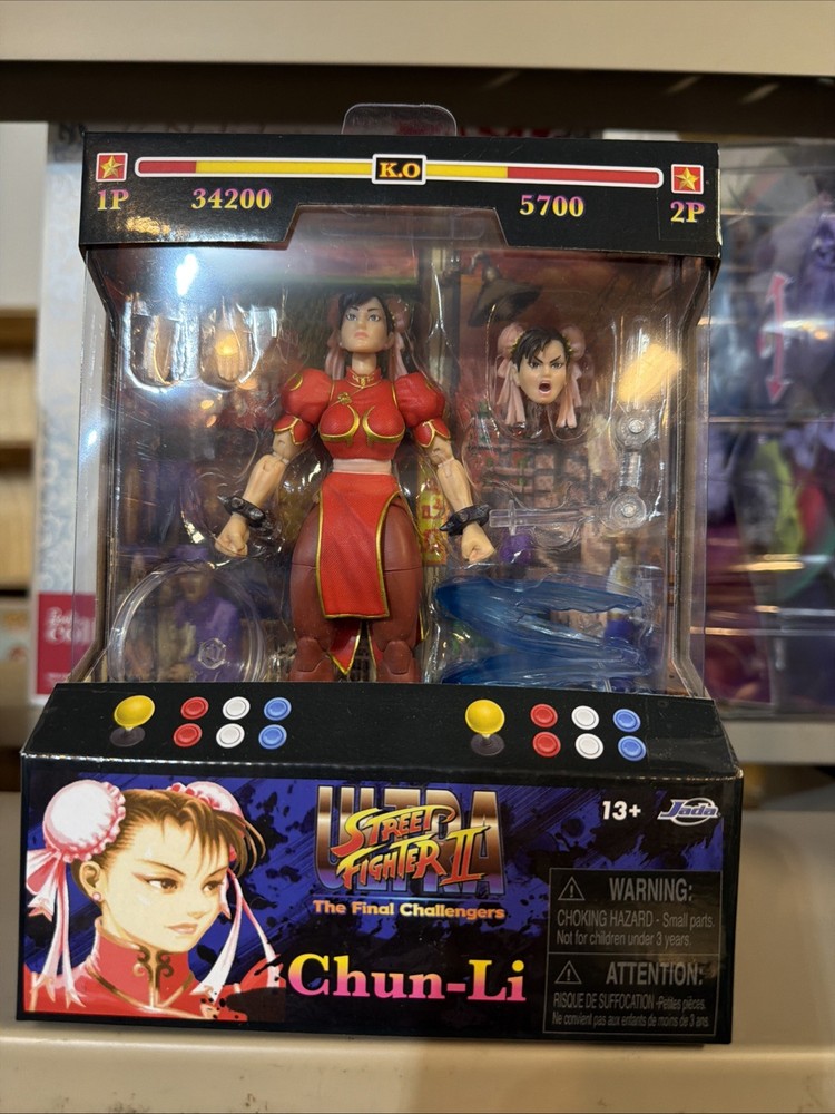 Jada Toys Capcom Street Fighter II Chun Li Red Variant Figure Exclusive New 2024
