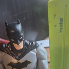 Batman Action Figure Plastic Gray/Black/Yellow w/ Cape 11 in