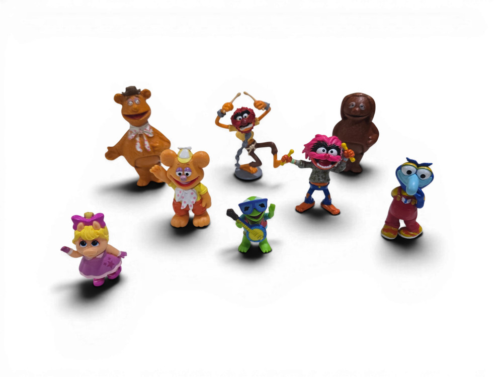 Disney Muppets Figure Lot Kermit Fozzie Gonzo Animal PVC Toys Set of 8