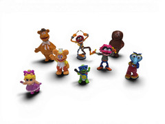 Disney Muppets Figure Lot Kermit Fozzie Gonzo Animal PVC Toys Set of 8