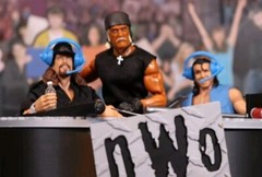 WWE Mattel WCW/NWO Monday Nitro Announce Table With Changeable Logos Accessory