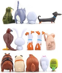 14 pcs / Sets The Secret Life of Pets PVC Cake Toppers Mini Figures Free Ship