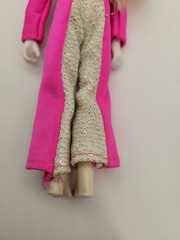 Vintage 1974 Ideal Derry Daring Stunt Figure Doll Pink Jumpsuit White Boots 7”