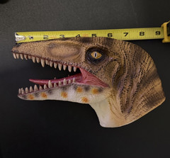 Jurassic World Dinosaur Hand Puppet Lot of 2 Official Universal Rubber T-Rex Rap